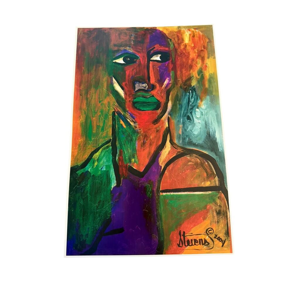 Larry Stevens 2004 Abstract Expressionist Art Print